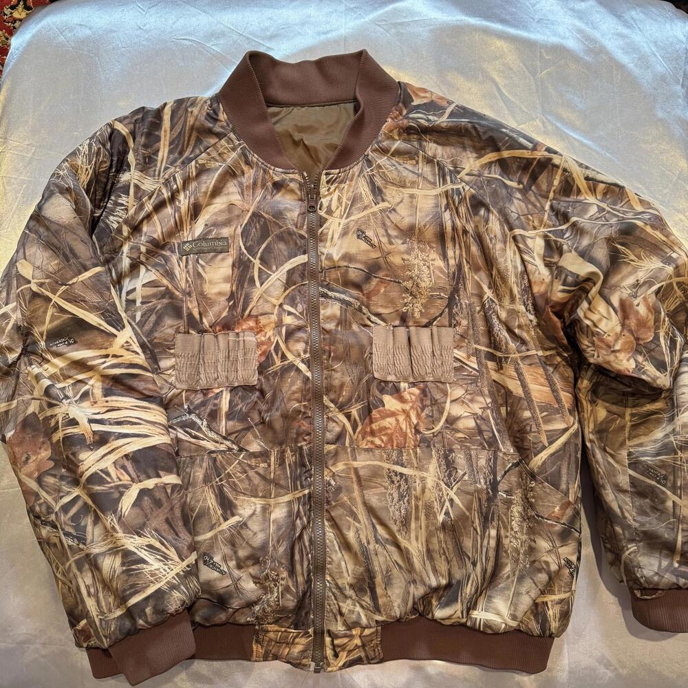 Columbia Sportswear Camo Men's Tall 2XT Hunting Jacket Reversible NWOT Puffer